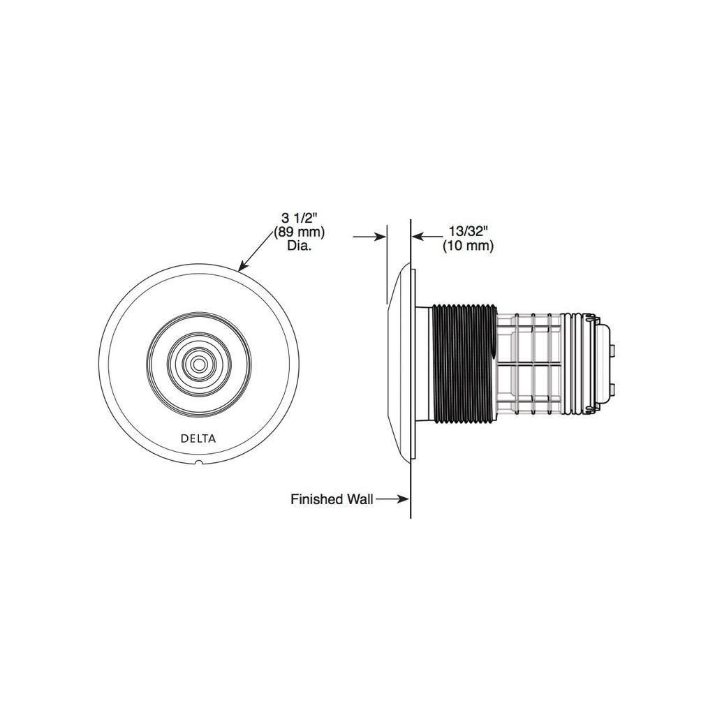 Delta T50010 HydraChoice Round Body Spray Trim Stainless 2