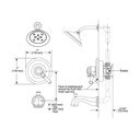 Delta T17497 Cassidy Monitor 17 Series H2Okinetic Tub And Shower Trim Chrome 2