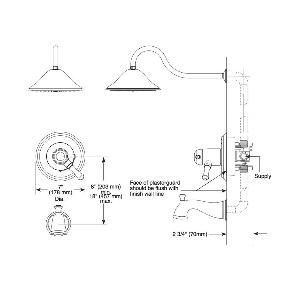 Delta T17T097 Cassidy TempAssure 17T Series Valve Only Trim Polished Nickel 2