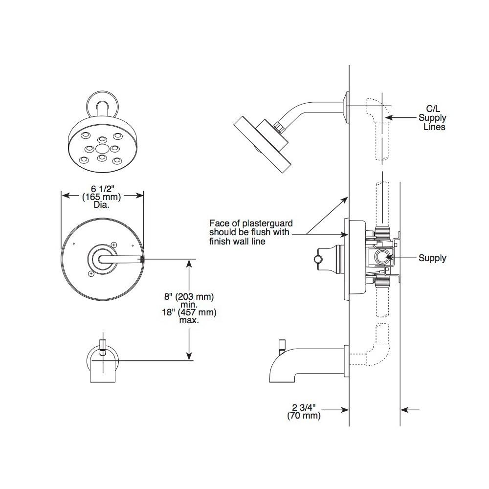 Delta T14059 Trinsic Monitor 14 Series Valve Only Trim Venetian Bronze 2