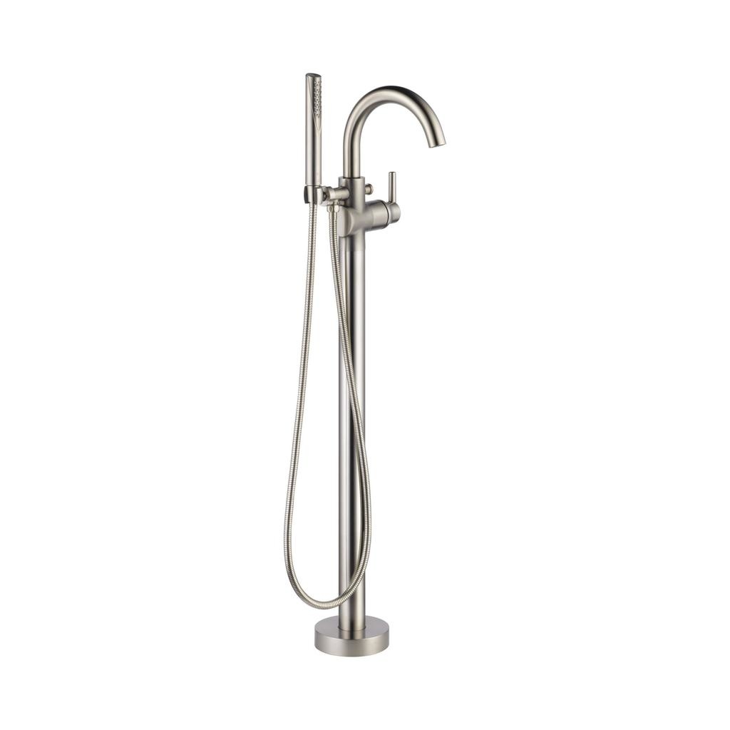 Delta T4759-LF Trinsic Contemporary Floor Mount Tub Filler Trim Stainless 1