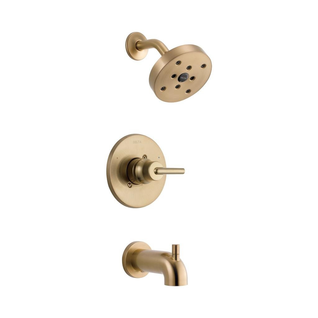 Delta T14459 Trinsic Monitor 14 Series H2Okinetic Tub And Shower Trim Champagne Bronze 1