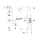 Delta T14467 Ara 14 Series Mc Tub Shower Trim Less Head Chrome 2