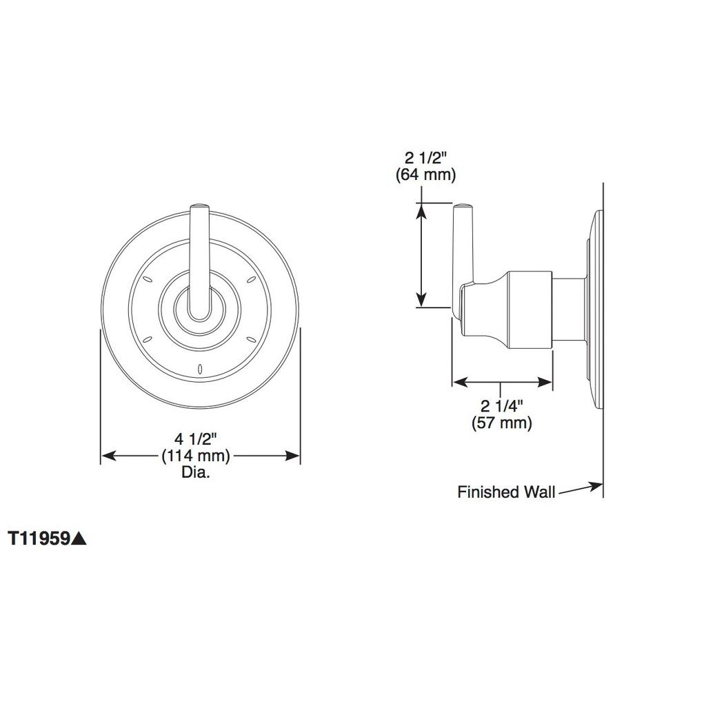 Delta T11959 Trinsic 6 Setting 3 Port Diverter Trim Champagne Bronze 2