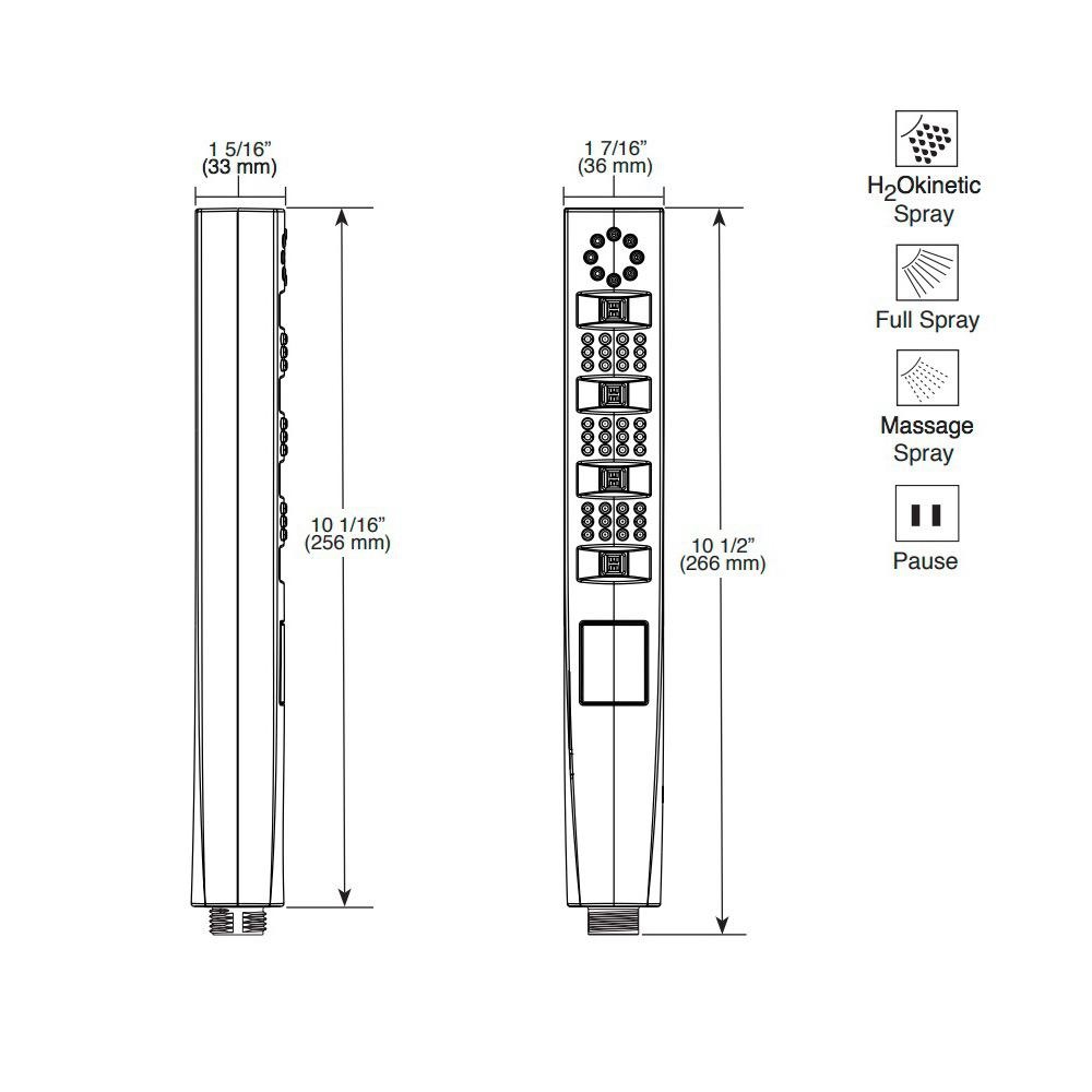 Delta 59140 Zura Multi Function Hand Shower Chrome 2