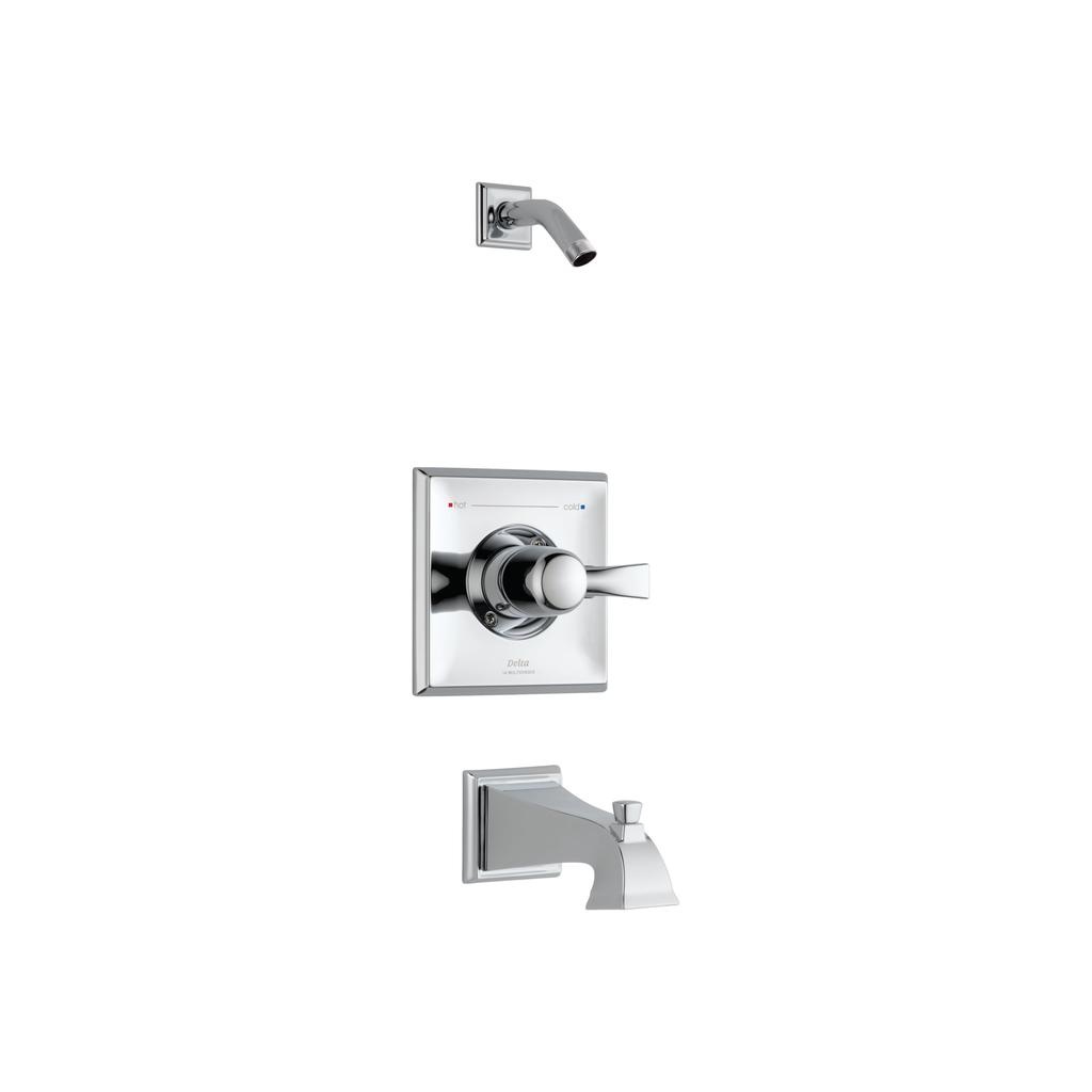 Delta T14451 Dryden Monitor 14 Series Tub And Shower Trim Less Head Chrome 1