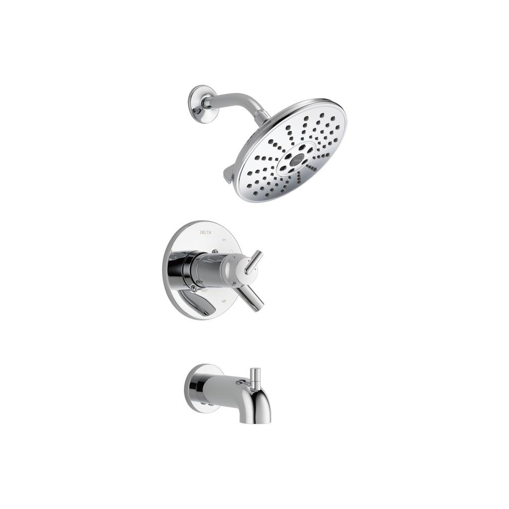 Delta T17T459 Trinsic TempAssure 17T Series H2Okinetic Tub Shower Trim Chrome 1