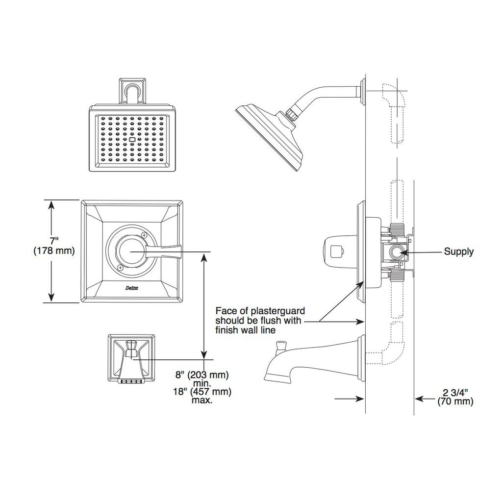 Delta T14051 Dryden Monitor 14 Series Valve Only Trim Chrome 2