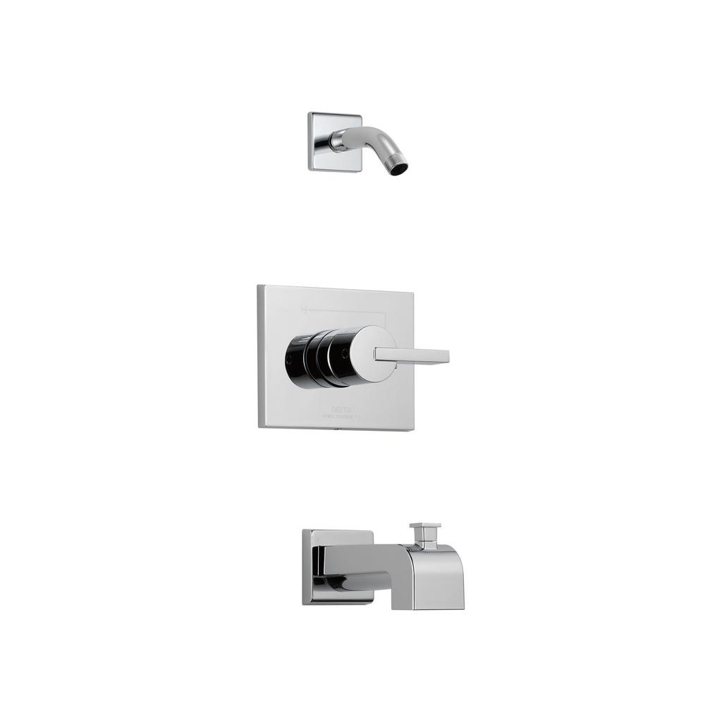 Delta T14453 Vero 14 Series Tub Shower Trim Less Head Chrome 1