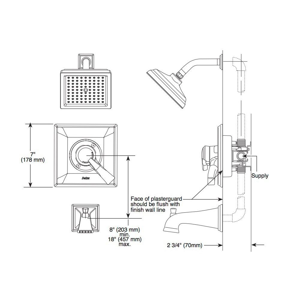 Delta T17251 Dryden MonitorR 17 Series Shower Trim Champagne Bronze 2