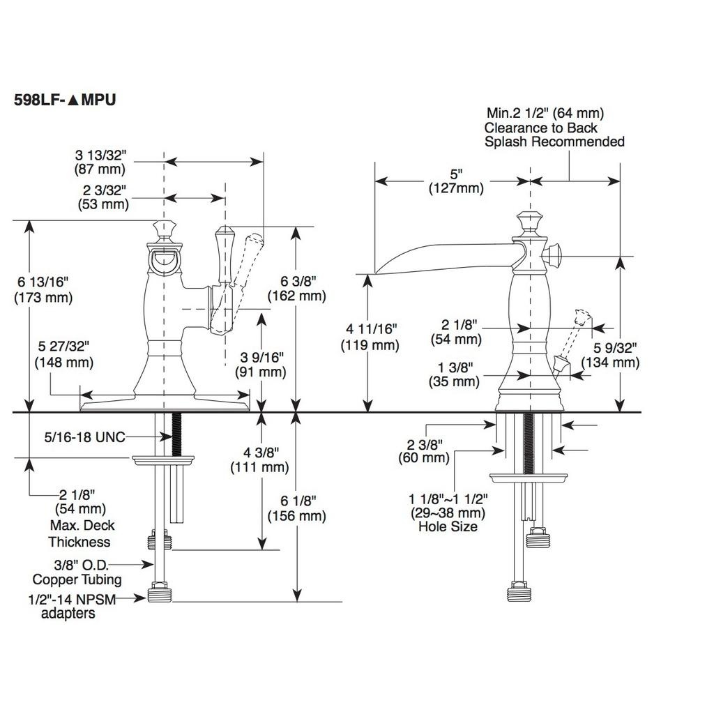 Delta 798LF Cassidy Single Handle Channel Vessel Bathroom Faucet Stainless 2