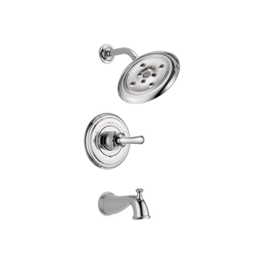 Delta T14497 Cassidy Monitor 14 Series H2Okinetic Tub Shower Trim Less Handle Chrome 1