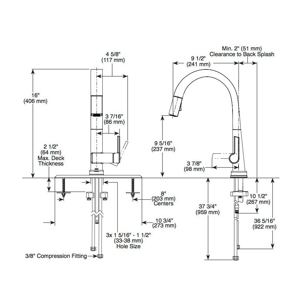 Delta 9193T Single Handle Pull Down Kitchen Faucet Touch2O Technology Chrome 2