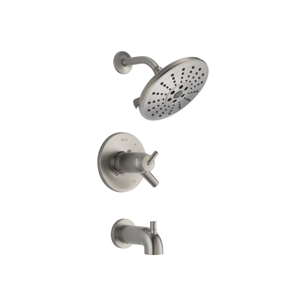 Delta T17T459 Trinsic TempAssure 17T Series H2Okinetic Tub Shower Trim Stainless 1