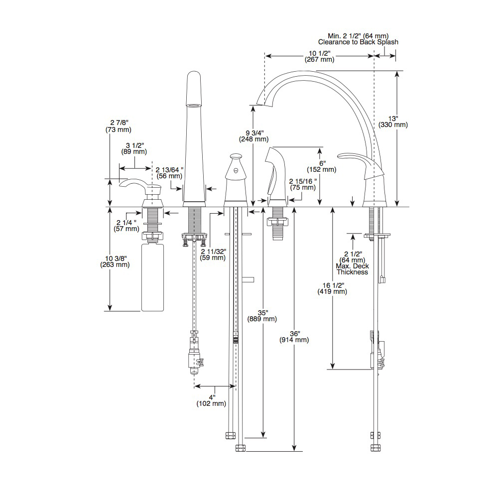 Delta 4380 Pilar Single Handle Kitchen Faucet With Spray Arctic Stainless 2