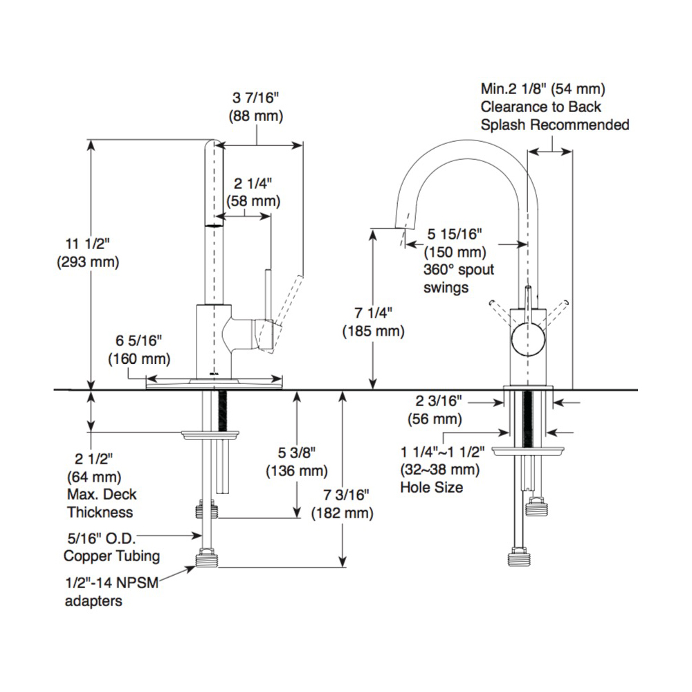 Delta 1959LF Trinsic Single Handle Bar Faucet Matte Black 2