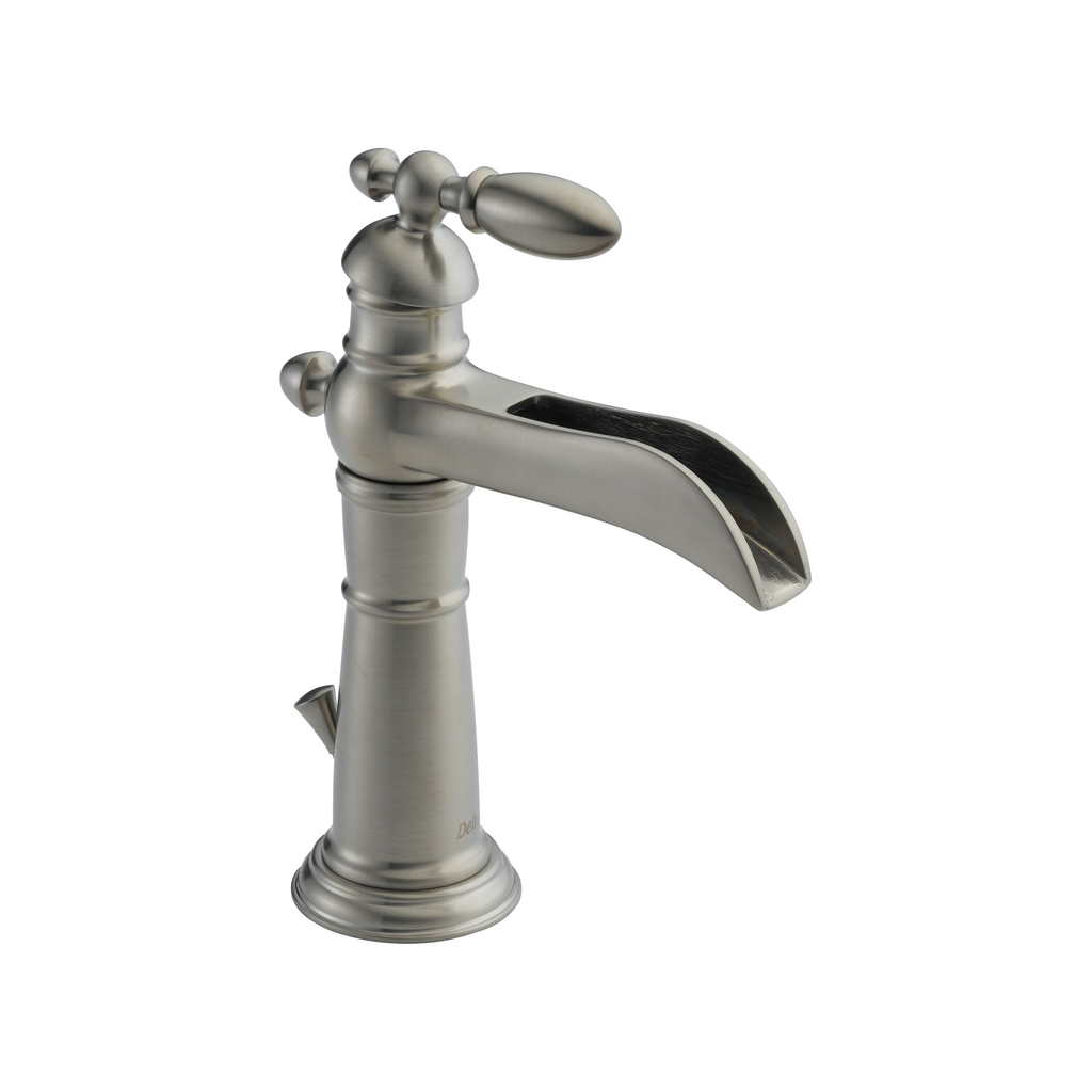 Delta 554LF Victorian Single Handle Channel Lavatory Faucet Brilliance Stainless 1