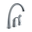 Delta 4380 Pilar Single Handle Kitchen Faucet With Spray Arctic Stainless 1