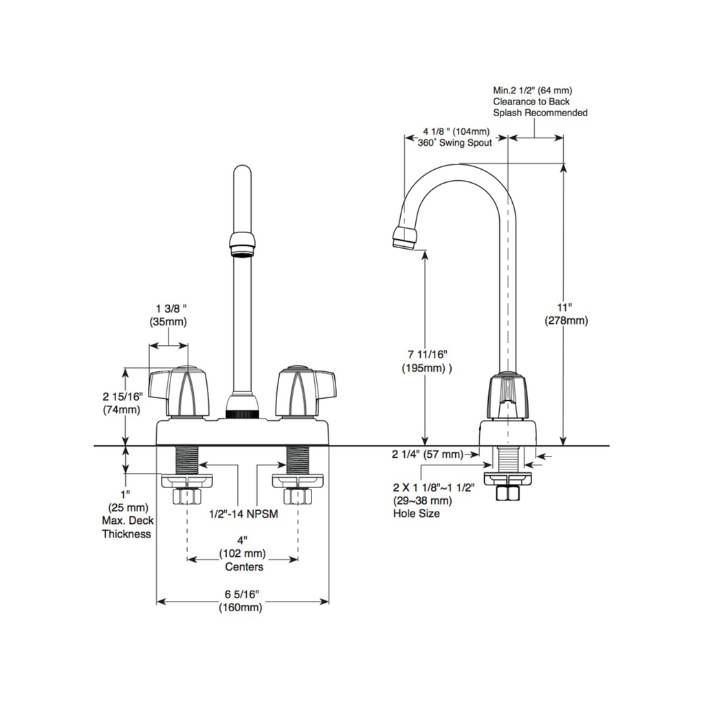 Delta 2171LF Classic Two Handle Bar Prep Faucet Chrome 2