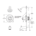 Delta T17T438 TempAssure Lahara Tub &amp; Shower Trim 2