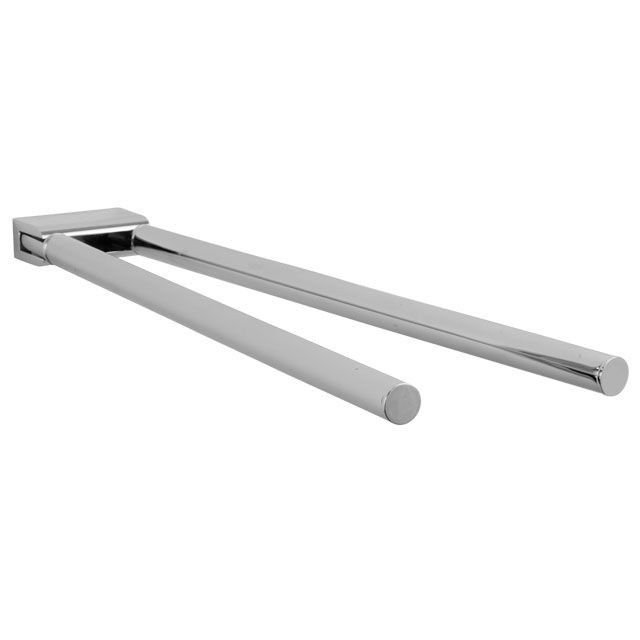 Laloo 2609C Double Bar Swing Towel Holder Chrome 1