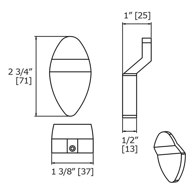 Laloo G5582PN Gravity Robe Hook Polished Nickel 3