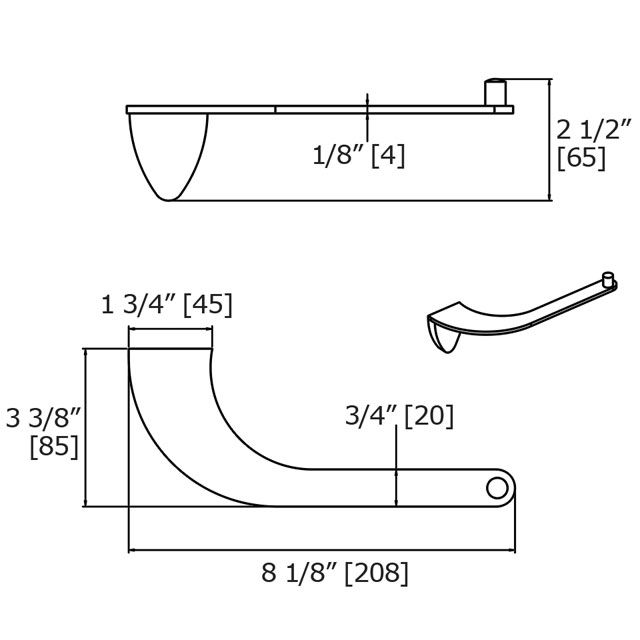 Laloo G5586BG Gravity Paper Holder Brushed Gold 3