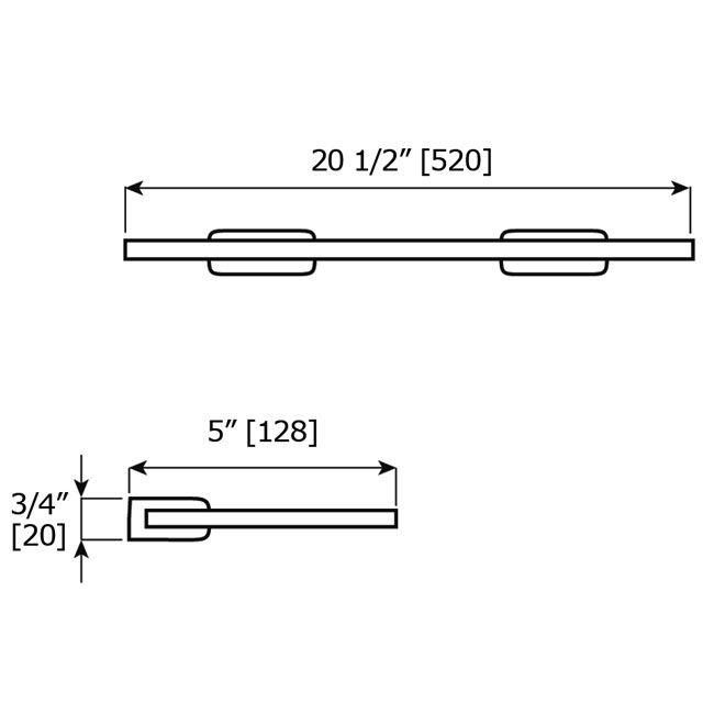 Laloo J1887GD Jazz Single Glass Shelf Polished Gold 3