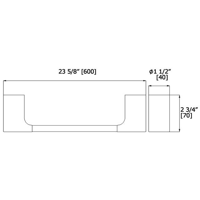 Laloo P5624BN Payton Single Towel Bar Brushed Nickel 3