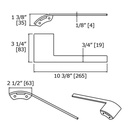 Laloo R3080PN Radius Hand Towel Bar Polished Nickel 3