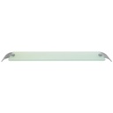 Laloo R3087PN Radius Single Glass Shelf Polished Nickel 1