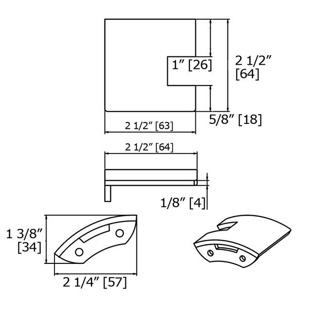 Laloo R3082GD Radius Single Hook Polished Gold 3