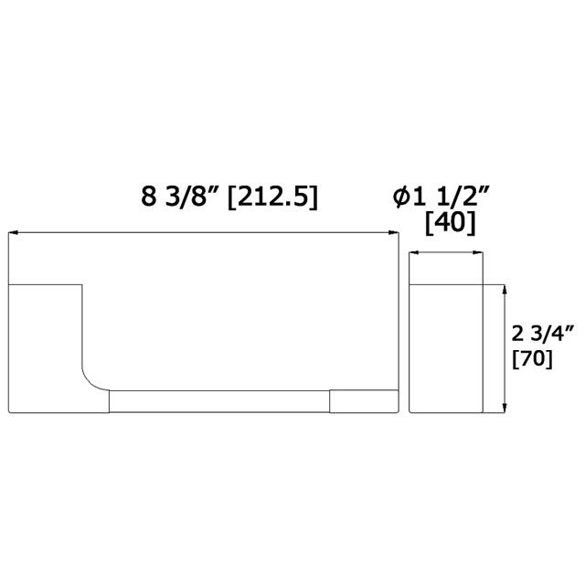 Laloo P5686GD Payton Paper Holder Polished Gold 3