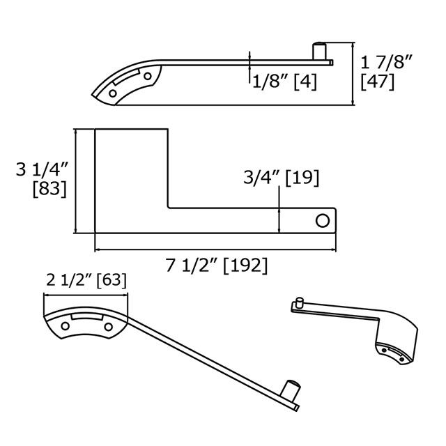 Laloo R3086PN Radius Paper Holder Polished Nickel 3