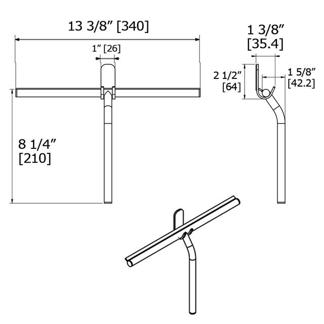 Laloo S0200PN Shower Squeegee Polished Nickel 3