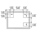 Laloo M31007L Beveled Mirror With Frosted Insert 2