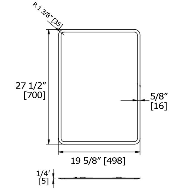 Laloo M30007 Classic Rectangular Beveled Mirror 2