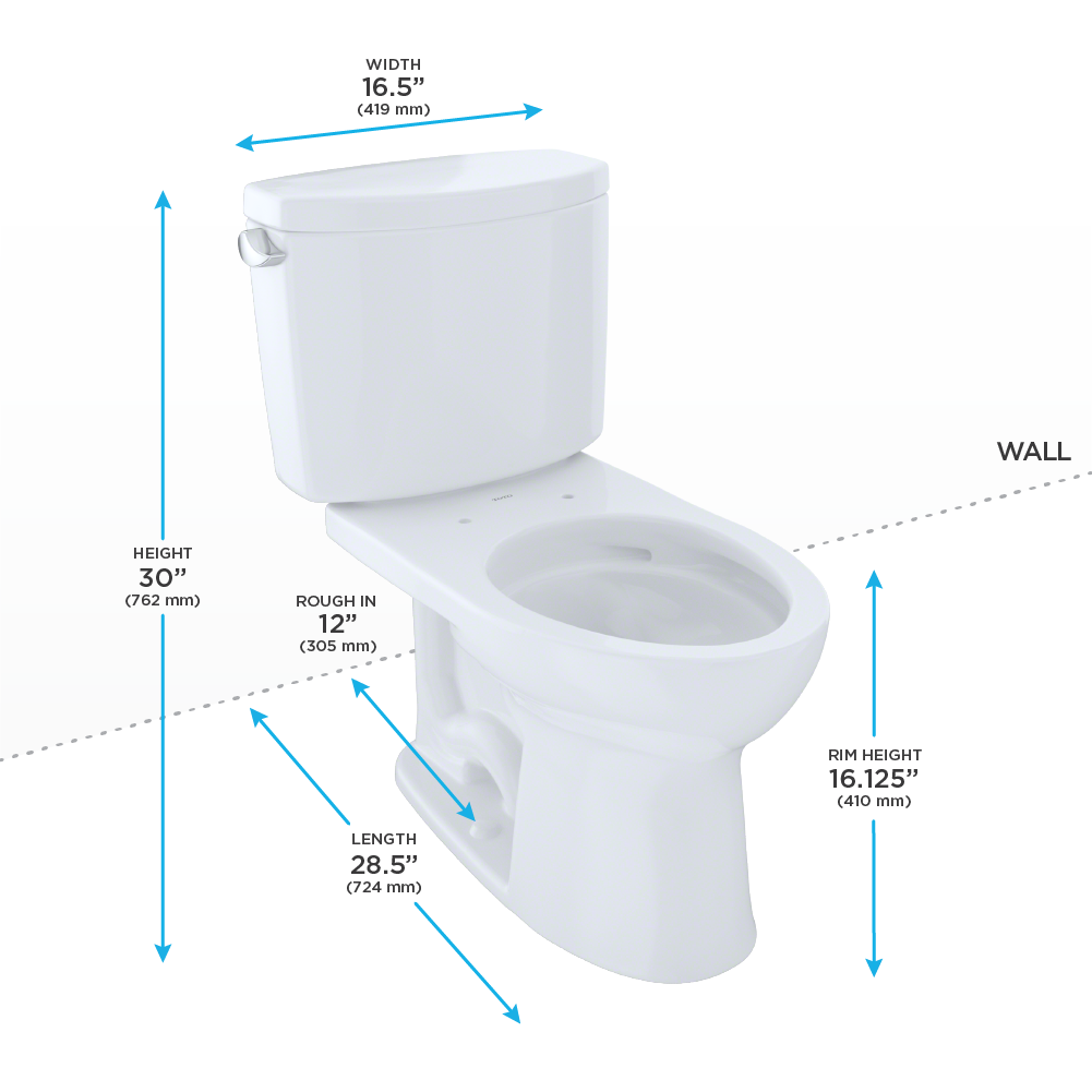 TOTO CST454CEFG Drake II Two Piece Elongated Toilet Colonial White 4