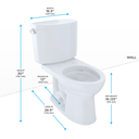 TOTO CST454CEFG Drake II Two Piece Elongated Toilet Colonial White 4