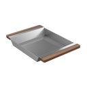 Julien 205041 Tray For Fira Sink W/Ledge Walnut Handles 12X17-1/4X2-1/4