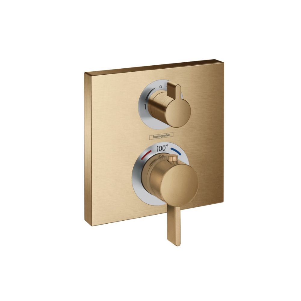 Hansgrohe 15712141 Ecostat Thermostatic Trim With Volume Control Brushed Bronze