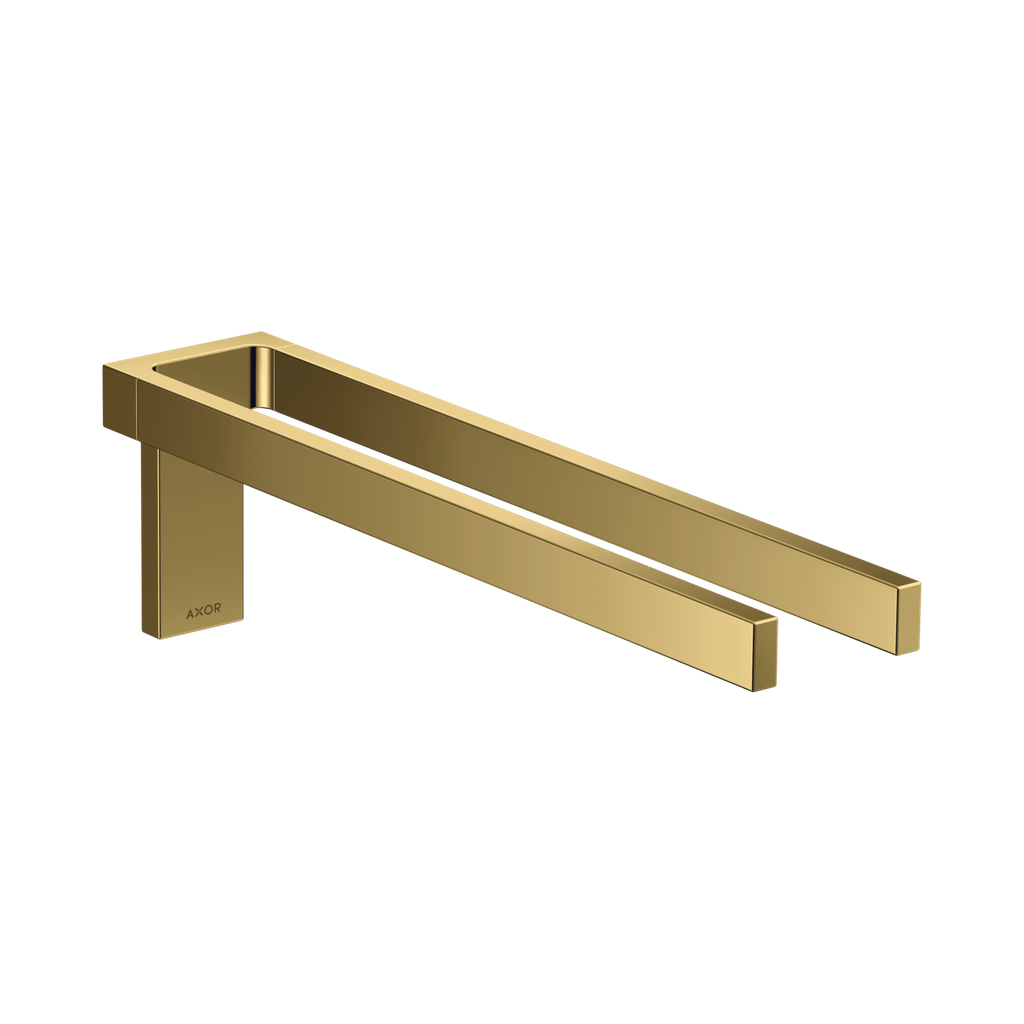 Hansgrohe 42622990 Axor Universal Rectangular Towel Holder Polished Gold Optic