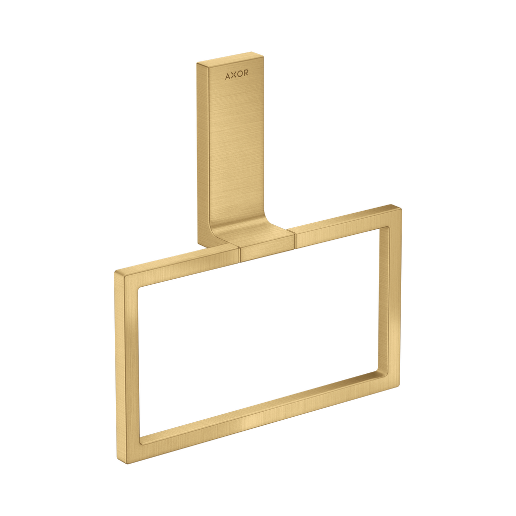 Hansgrohe 42623250 Axor Universal Rectangular Towel Ring Brushed Gold Optic