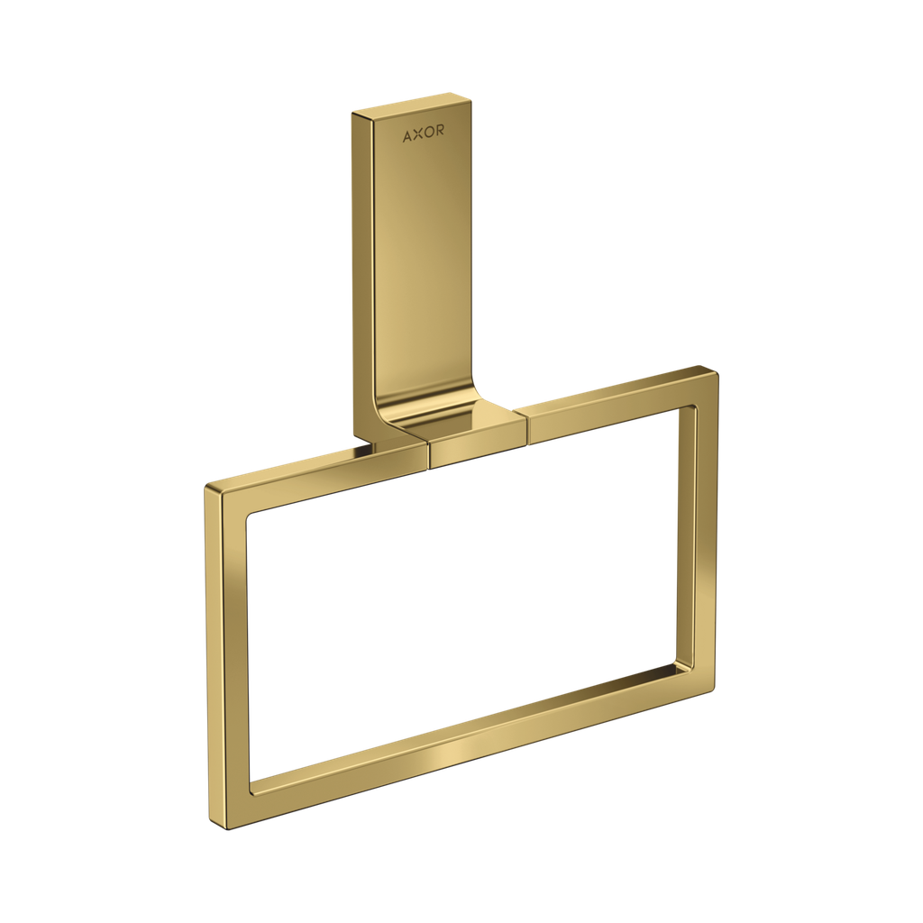 Hansgrohe 42623990 Axor Universal Rectangular Towel Ring Polished Gold Optic