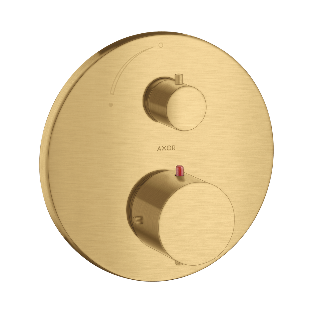 Hansgrohe 10700251 Axor Starck Thermostatic Trim With Volume Control Brushed Gold Optic