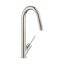 Hansgrohe 12806801 Axor Starck Higharc 2-Spray Pull-Down Kitchen Faucet Stainless Steel