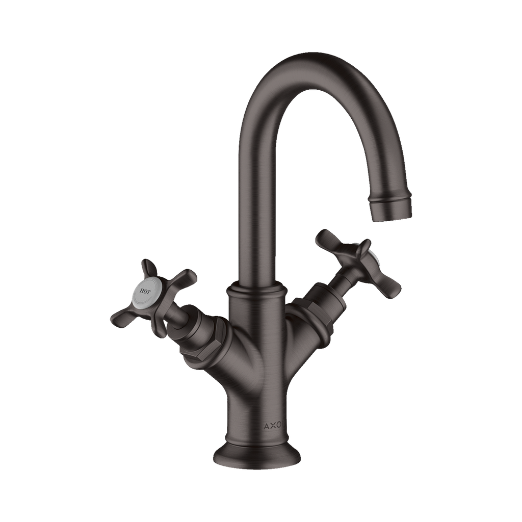 Hansgrohe 16505341 Axor Montreux 2-Handle Faucet 160 with Pop-Up Drain Brushed Black Chrome