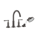 Hansgrohe 16555341 Axor Montreux 4-Hole Roman Tub Set Trim Brushed Black Chrome