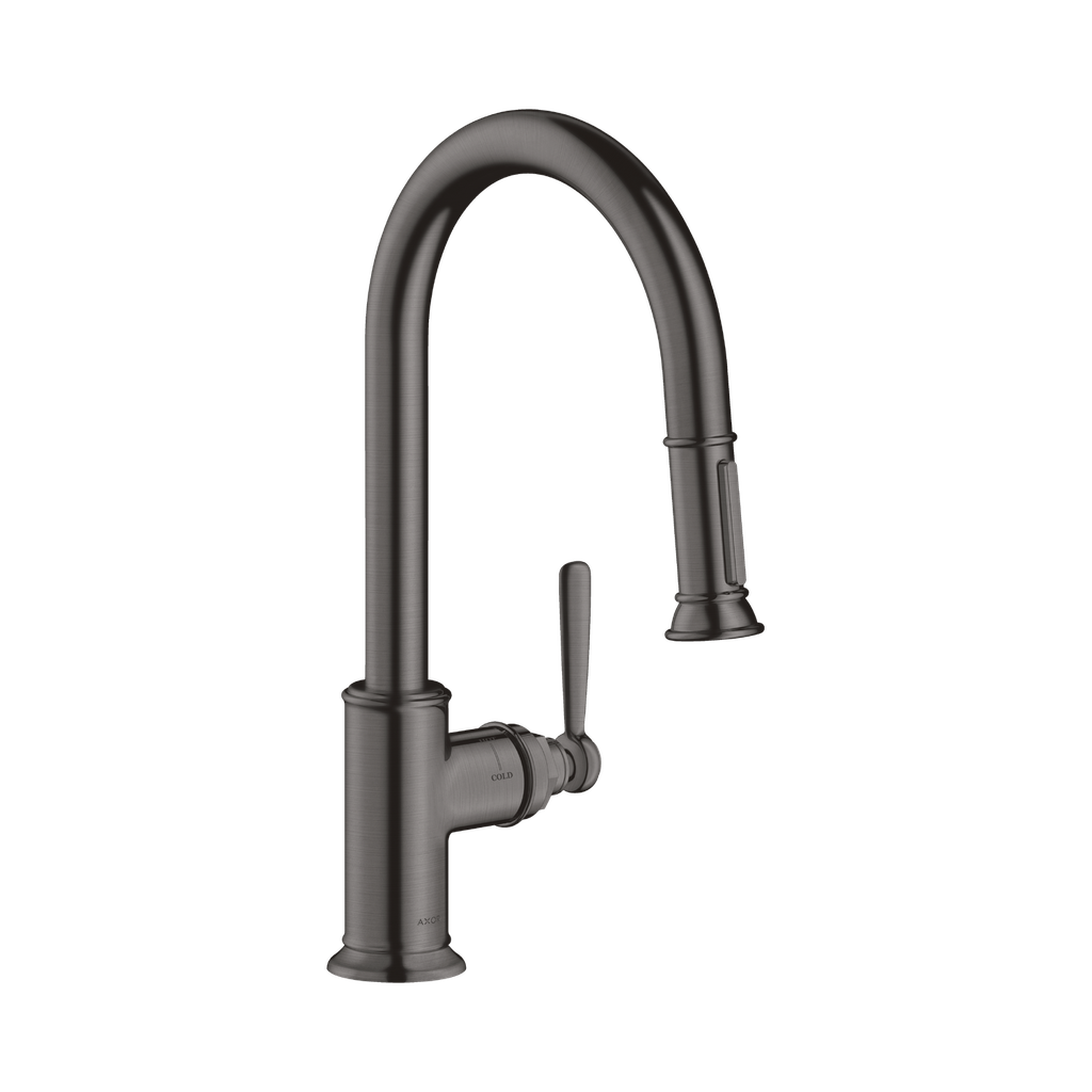 Hansgrohe 16581341 Axor Montreux Higharc Kitchen Faucet Brushed Black Chrome