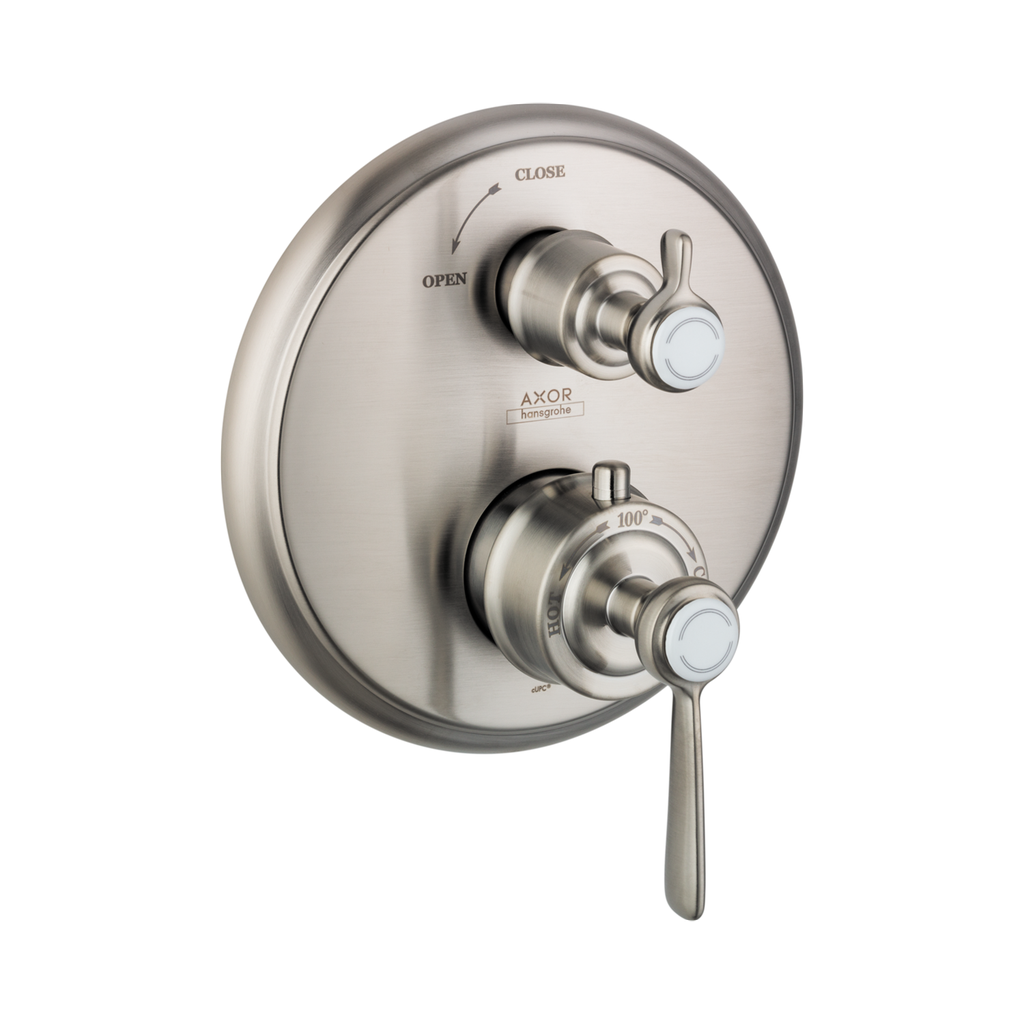 Hansgrohe 16801821 Axor Montreux Thermostatic Trim With Volume Control Brushed Nickel